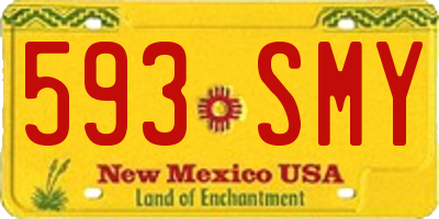 NM license plate 593SMY