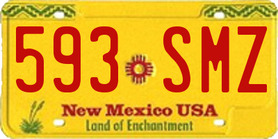 NM license plate 593SMZ