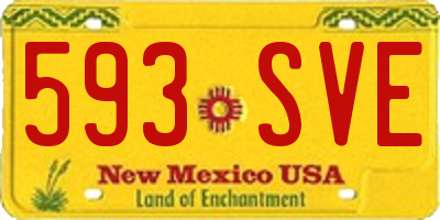 NM license plate 593SVE