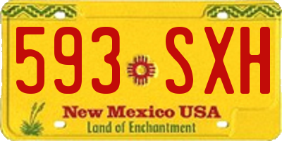 NM license plate 593SXH