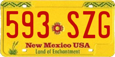 NM license plate 593SZG