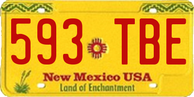 NM license plate 593TBE