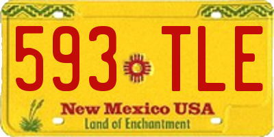 NM license plate 593TLE