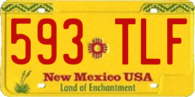 NM license plate 593TLF