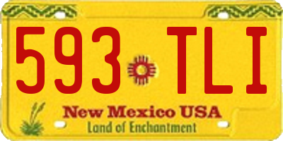 NM license plate 593TLI
