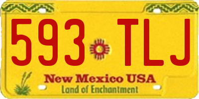 NM license plate 593TLJ