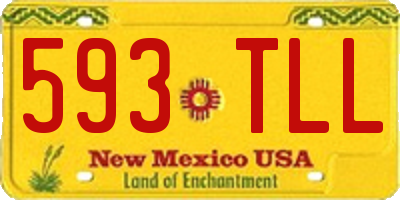 NM license plate 593TLL