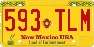 NM license plate 593TLM