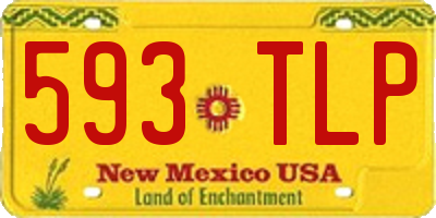 NM license plate 593TLP