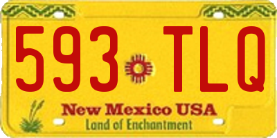 NM license plate 593TLQ