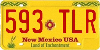 NM license plate 593TLR