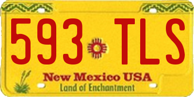 NM license plate 593TLS