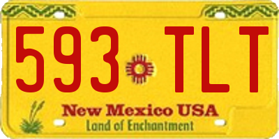 NM license plate 593TLT