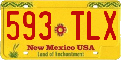 NM license plate 593TLX
