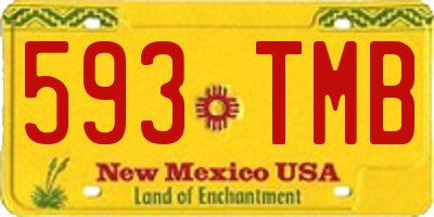 NM license plate 593TMB