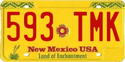 NM license plate 593TMK