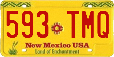 NM license plate 593TMQ