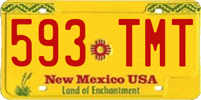 NM license plate 593TMT