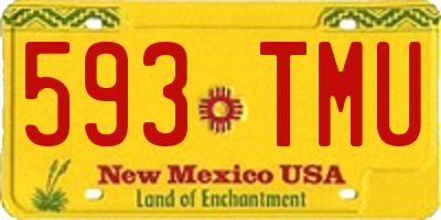 NM license plate 593TMU