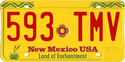 NM license plate 593TMV