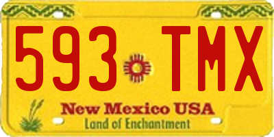 NM license plate 593TMX