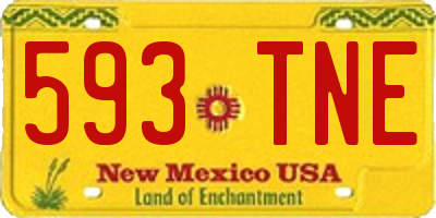 NM license plate 593TNE