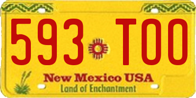 NM license plate 593TOO