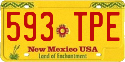 NM license plate 593TPE