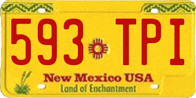 NM license plate 593TPI