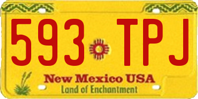 NM license plate 593TPJ