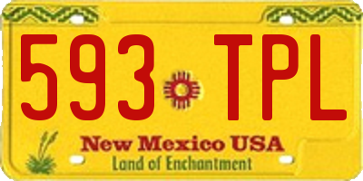 NM license plate 593TPL