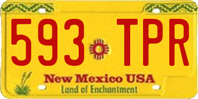 NM license plate 593TPR