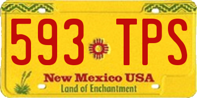 NM license plate 593TPS