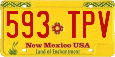 NM license plate 593TPV