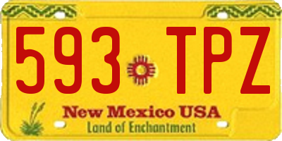 NM license plate 593TPZ