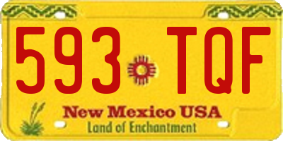 NM license plate 593TQF