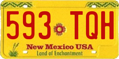 NM license plate 593TQH
