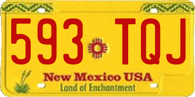 NM license plate 593TQJ