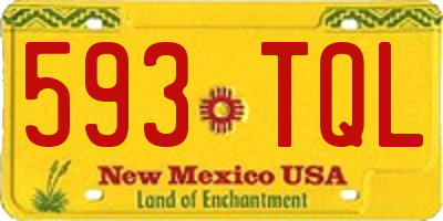 NM license plate 593TQL