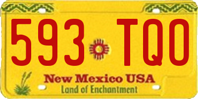 NM license plate 593TQO