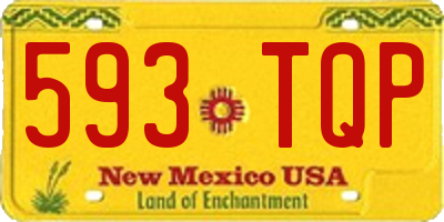 NM license plate 593TQP