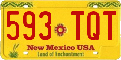 NM license plate 593TQT