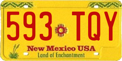 NM license plate 593TQY