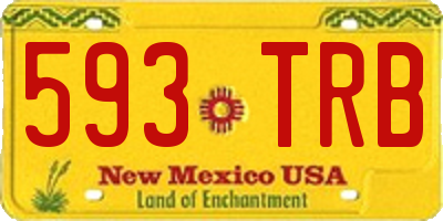 NM license plate 593TRB