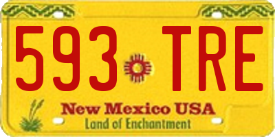 NM license plate 593TRE