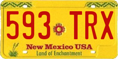 NM license plate 593TRX