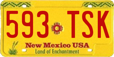 NM license plate 593TSK