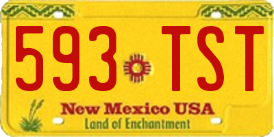 NM license plate 593TST
