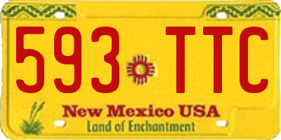 NM license plate 593TTC