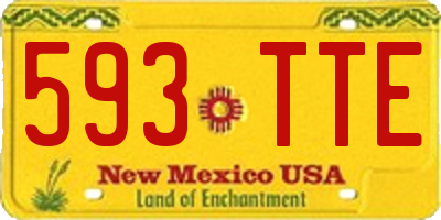NM license plate 593TTE